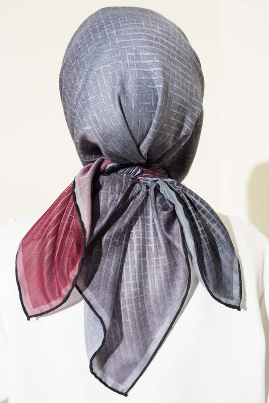 Demore Scarf with Fine Stripe Pattern, Black