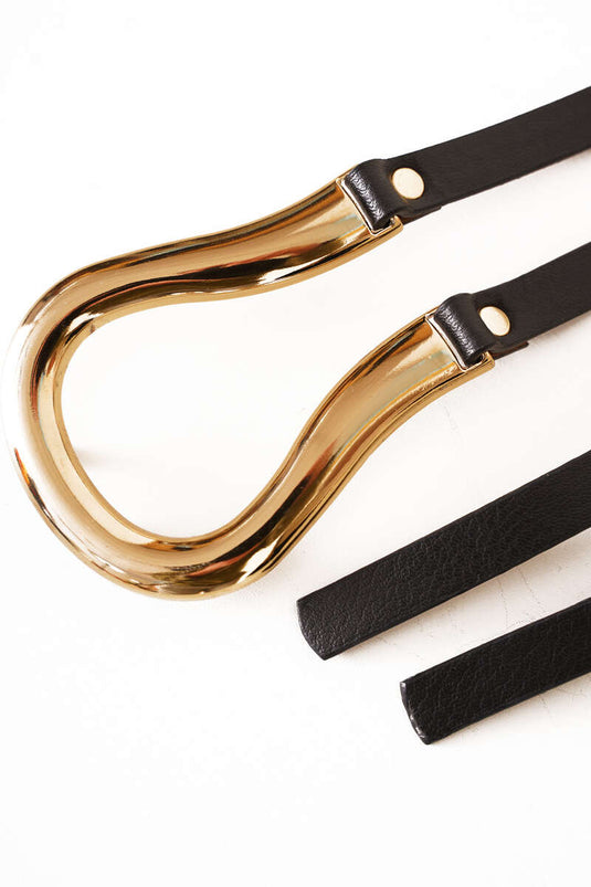 Thin Double Belt Black