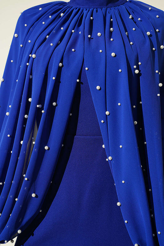 Robe De Soirée Avec Cape En Perles Saks