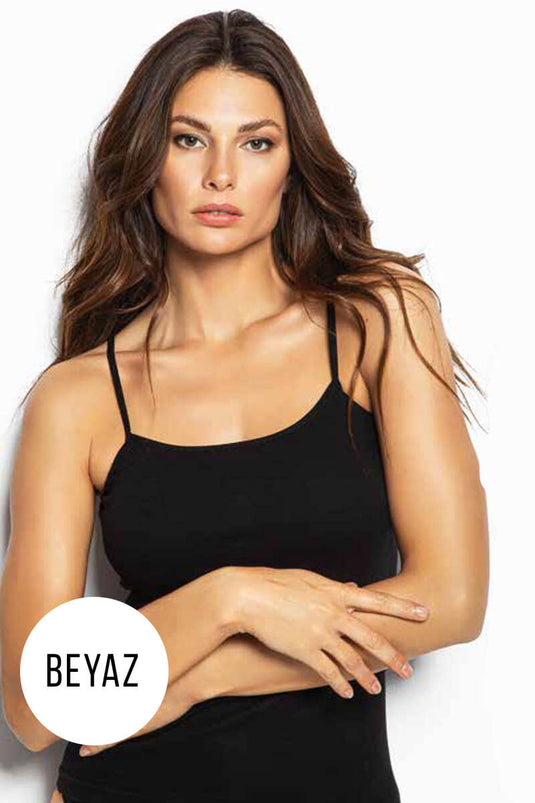 İp Askılı Atlet Beyaz