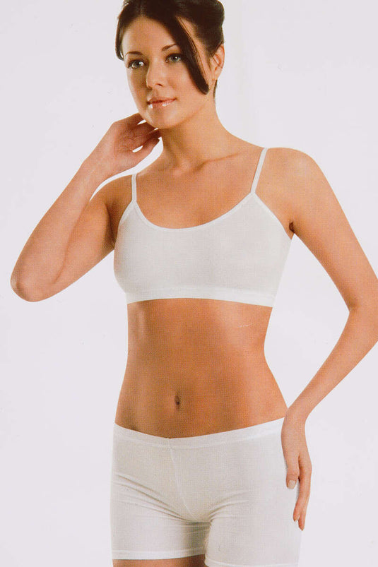 Bustier-Set mit Seilträgern, weiß