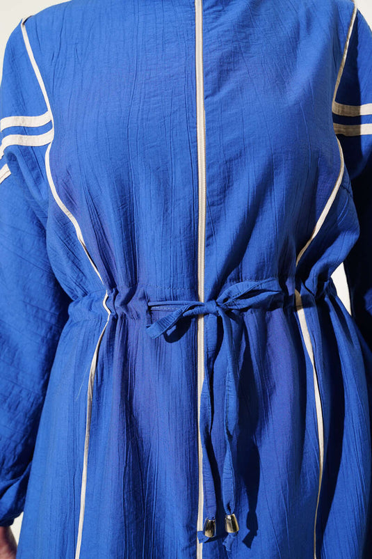 طقم ساكسفون من قطعتين مزين بتفاصيل دانتيل الحبل