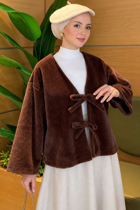 Chaqueta Goldfox Marrón Con Detalle De Lazo