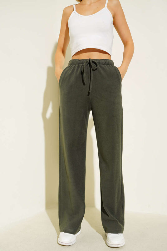 بنطال واسع بحزام سحب هاديكي