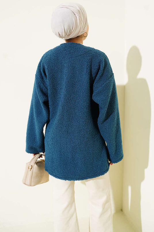 Jacket with Rope Tying Detail Indigo