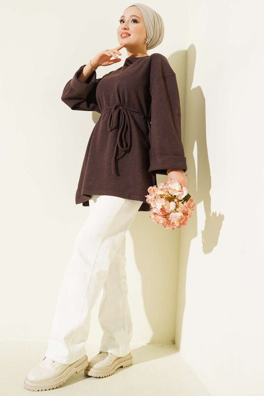 Corded Cachet Tunic with Rope Tie