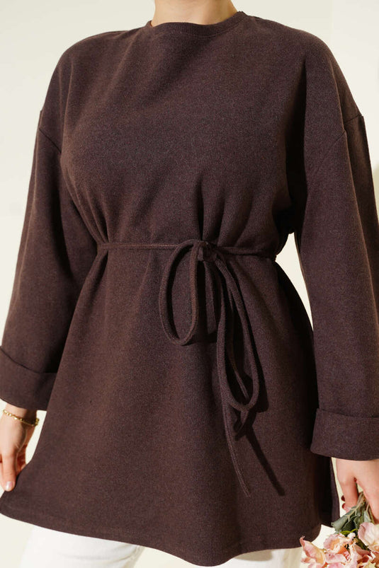 Corded Cachet Tunic with Rope Tie