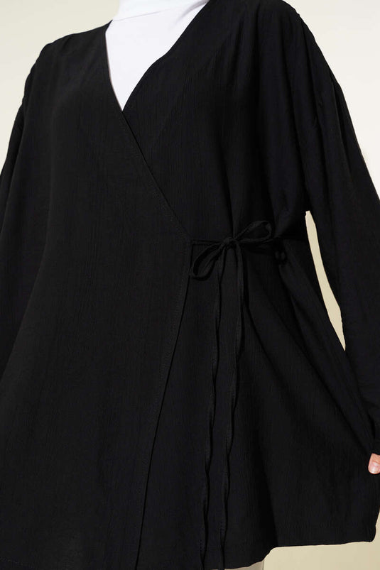 Rope Tied Kimono Black