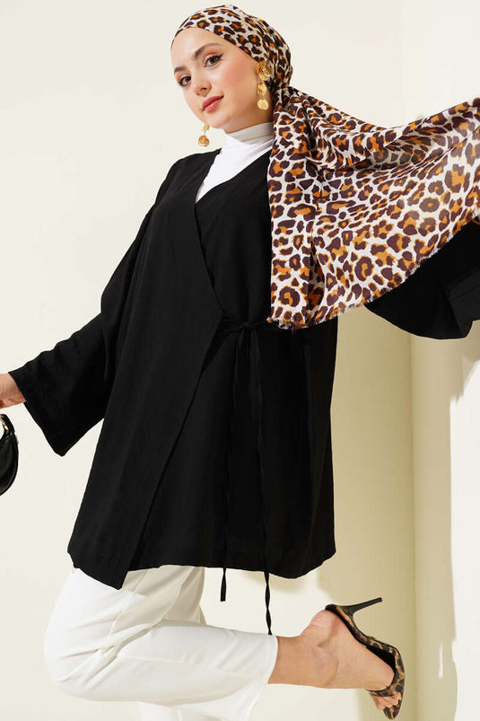 Rope Tied Kimono Black