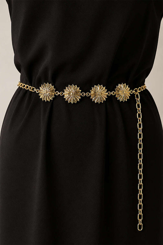 Ceinture Chaîne Brodée Or