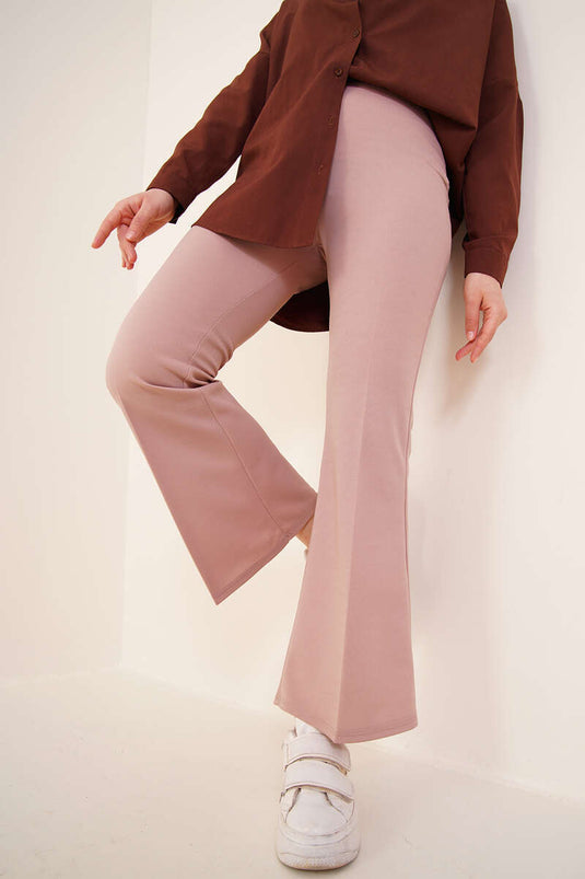 بنطلون المنك المستقيم المتوهج