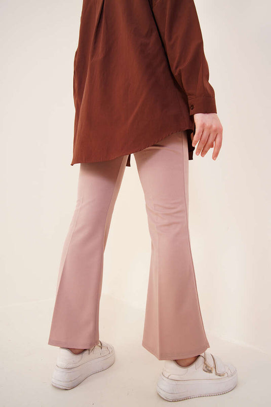 بنطلون المنك المستقيم المتوهج