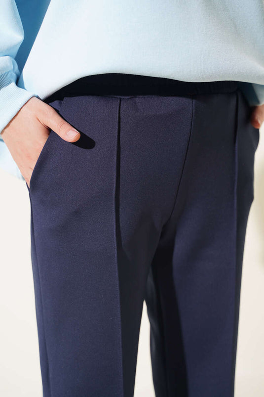 Navyblauwe Spaanse Zoom Scuba Broek