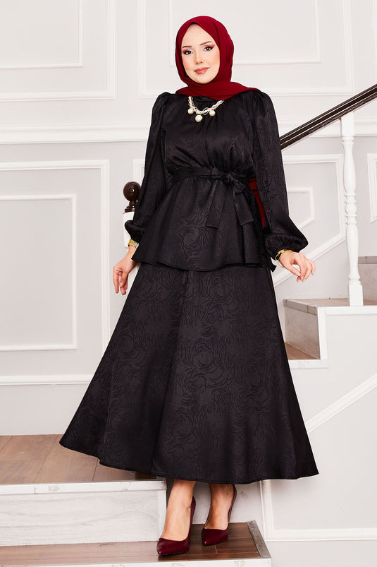 بدلة حجاب جاكار سوداء