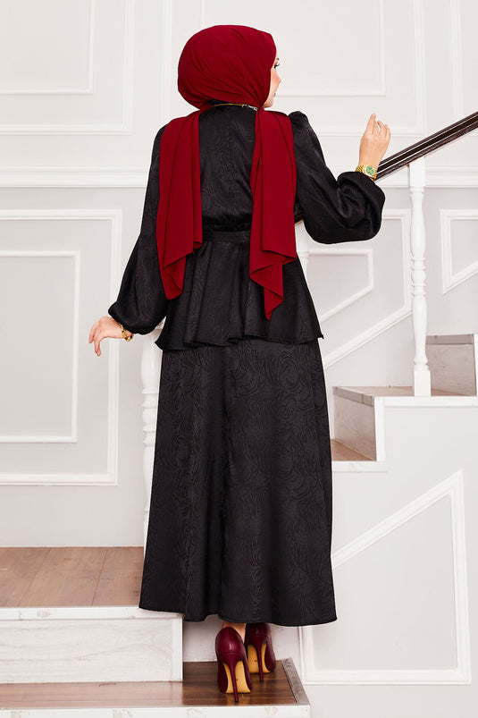 بدلة حجاب جاكار سوداء