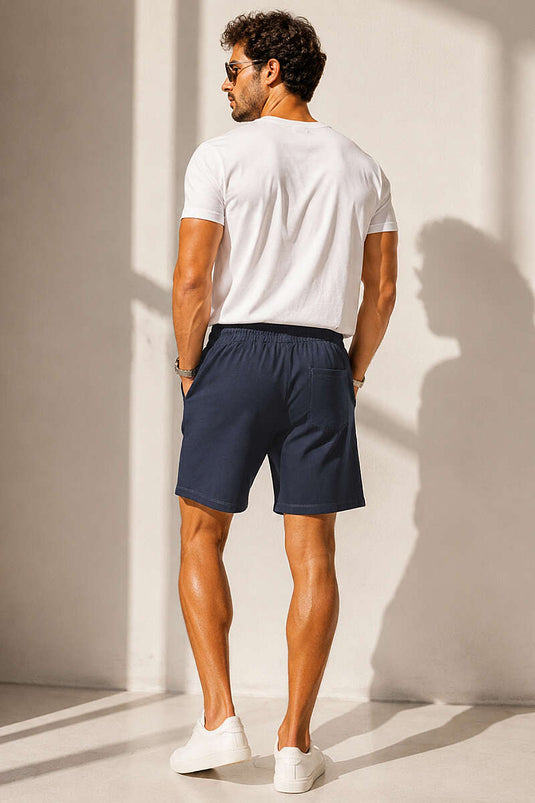 Short homme à poches arrière en jacquard, couleur fumée