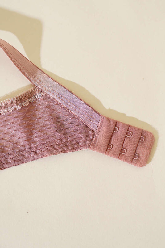 Jacquard Non-Padded Bra Brown