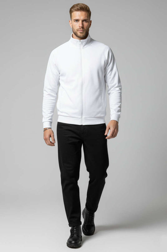 Gilet homme en maille jacquard, écru