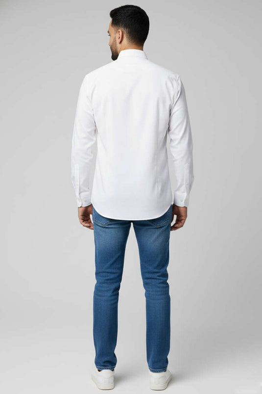 Jacquard Supreme Men's Shirt, Ecru