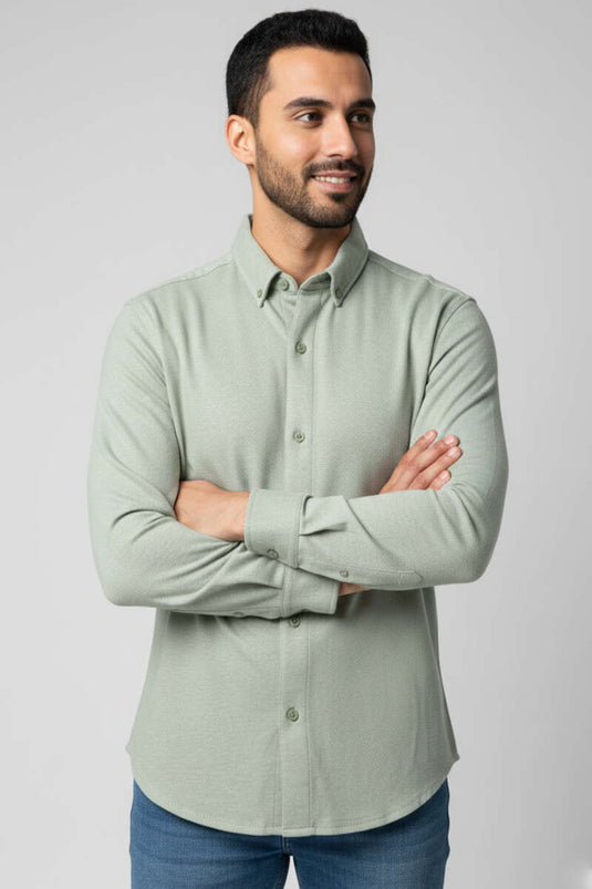 Chemise Jacquard Supreme pour homme, verte