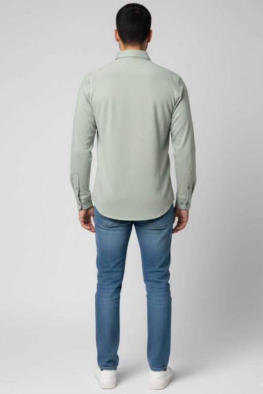 Chemise Jacquard Supreme pour homme, verte