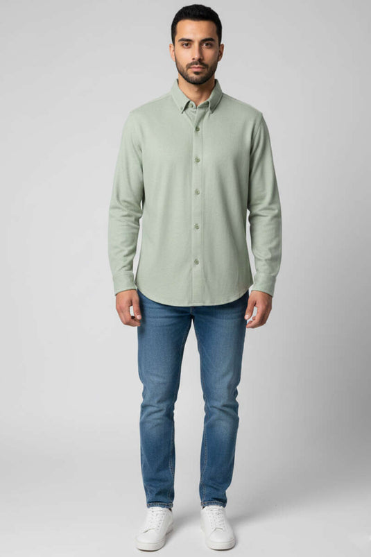 Chemise Jacquard Supreme pour homme, verte