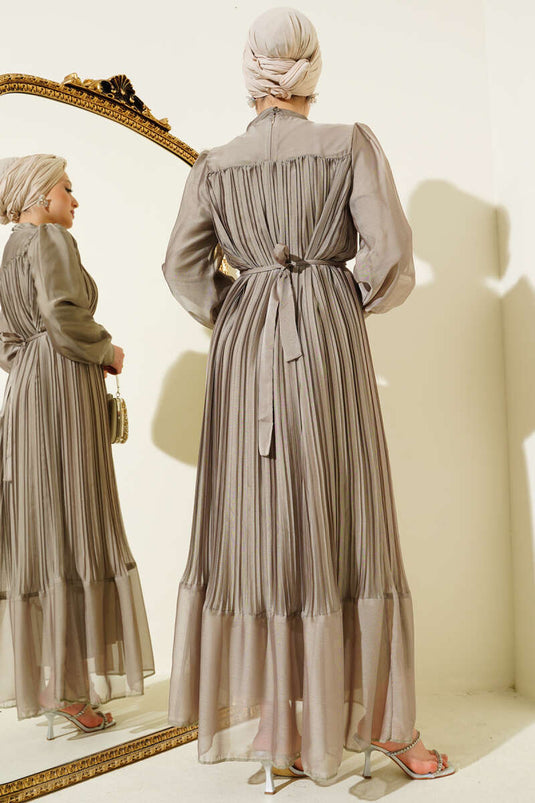 فستان جانجان المطوي من المنك