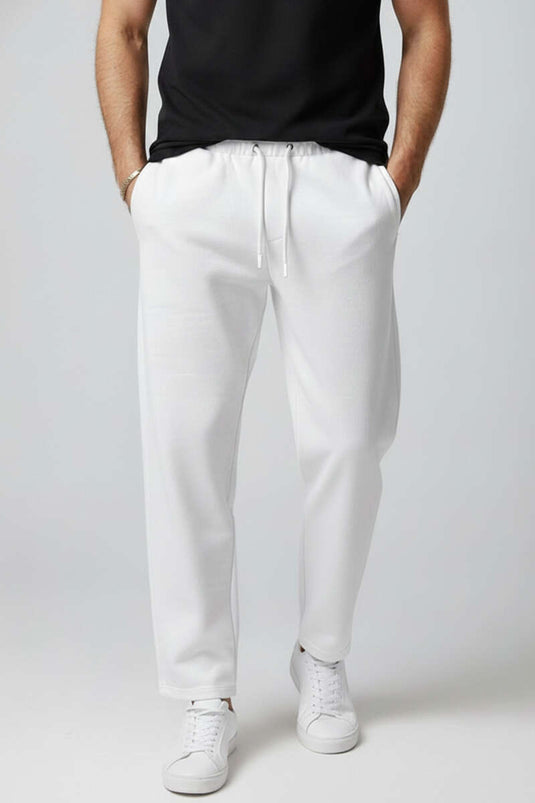 Pantalon de survêtement Jogger Scuba pour homme blanc