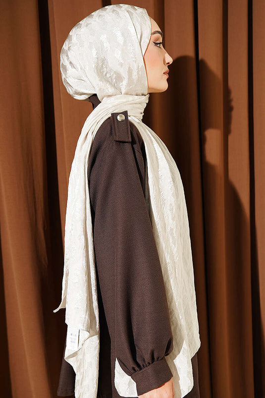 Geborduurde Jacquard Sjaal Met Stenen