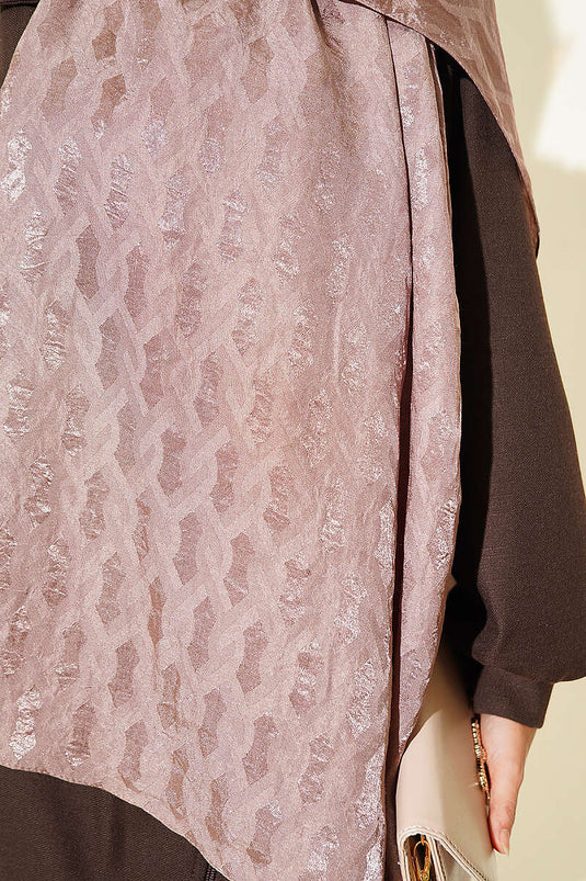 Pañuelo De Jacquard Bordado En Visón
