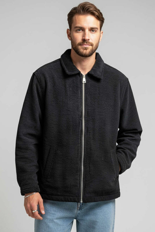 Veste homme en velours noir