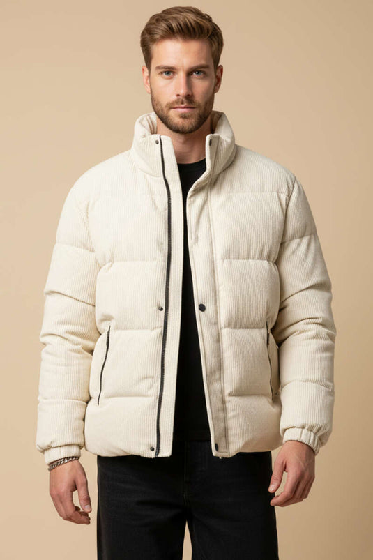 جاكيت مبطن رجالي من الكاديفي لون حجرية