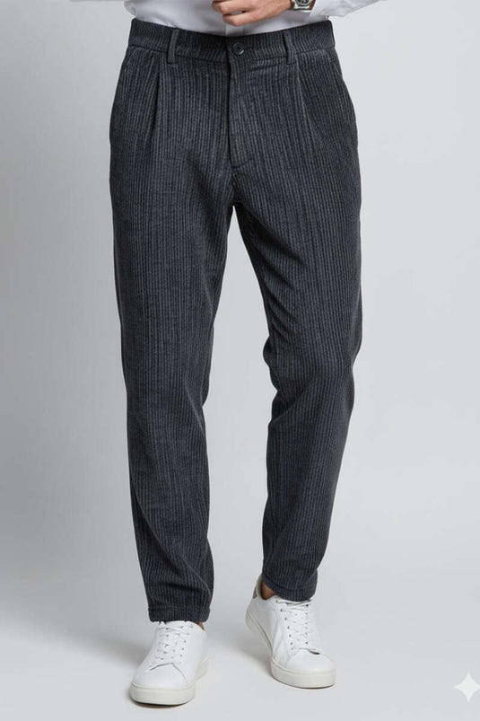 Men's Corduroy Trousers, Black