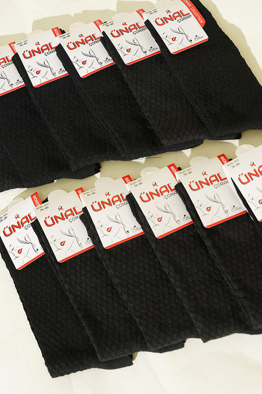 Women's 12-Pack Leopard Pattern Ankle Socks Assorted 10