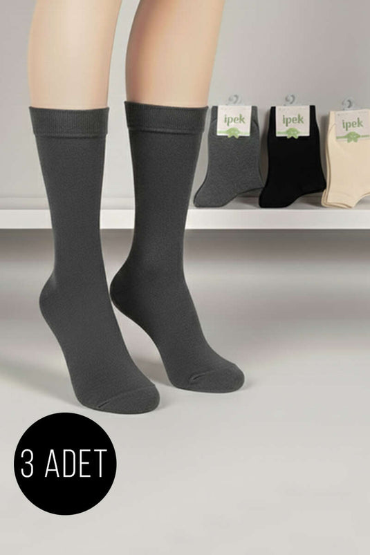 Women's 3-Pack Bamboo Ankle Socks Assortment 1