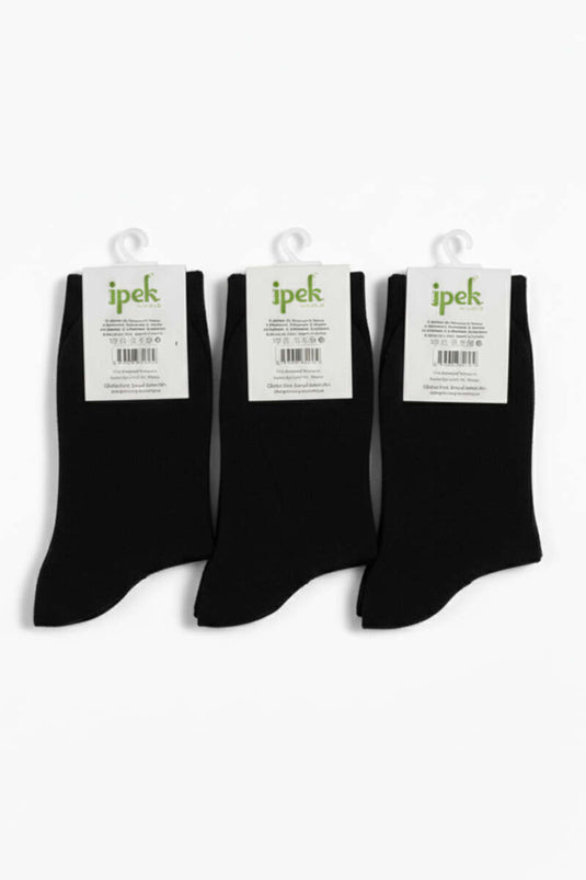 Women's 3-Pack Bamboo Ankle Socks, Black