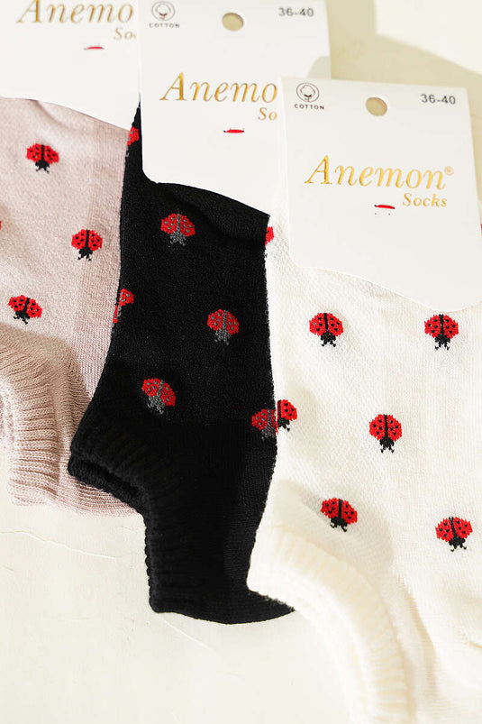 Calze a Fantasia in Cotone a 3 Pezzi Donna Assortite 9