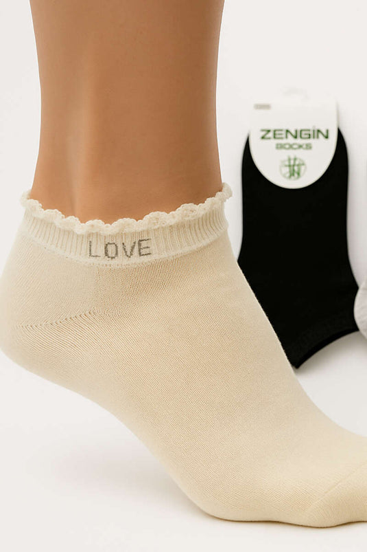 Assortiment de 4 paires de chaussettes à volants pour femmes (2)