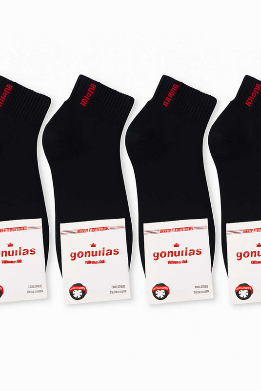 Kadın 4'lü Termal Patik Çorap Siyah