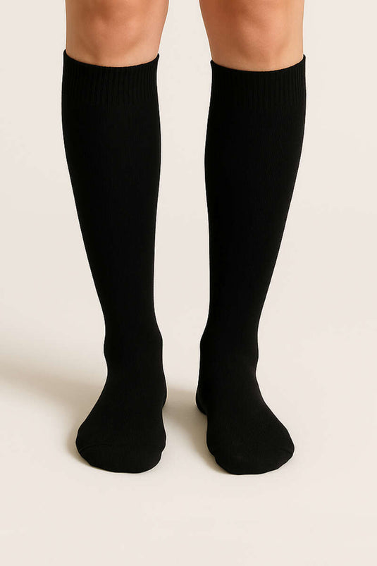 Kadın Kolej Diz altı Çorap Siyah