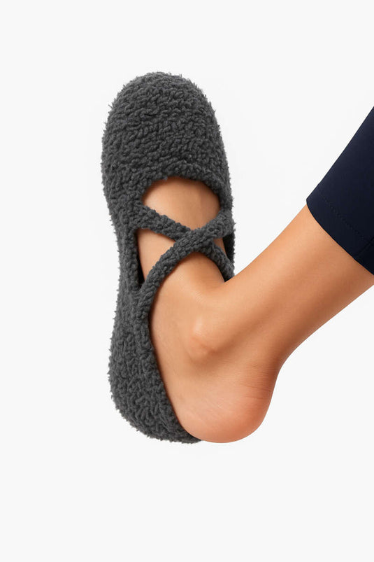Kadın Peluş Pilates Patik Füme