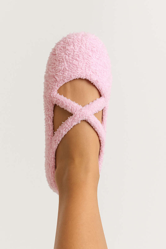 جوارب بيلاتس نسائية مخملية وردية اللون