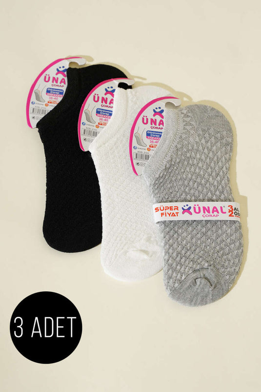 تشكيلة جوارب رياضية نسائية (عبوة من 3 قطع)