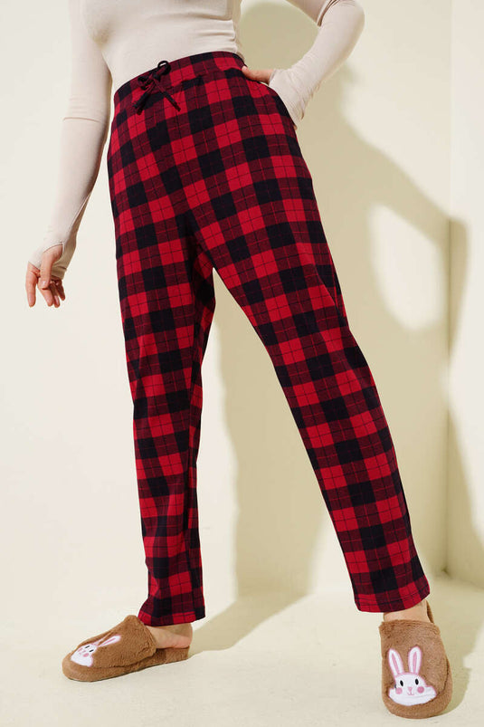 Pantaloni del pigiama Versa da donna, color bordeaux