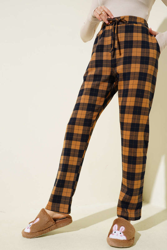 Bas de pyjama Versa pour femme, couleur camel