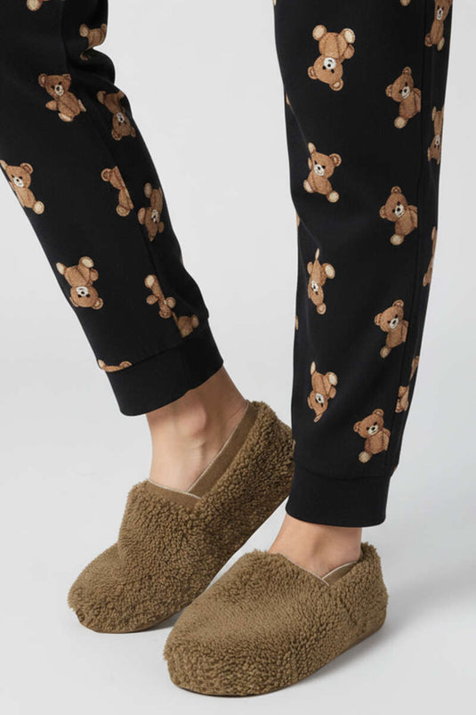 Zachte damesslippers in de kleur koffie