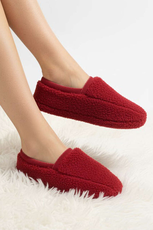 Pantoufles souples rouges pour femmes