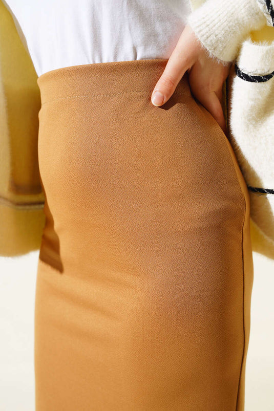 Pencil Skirt Mustard