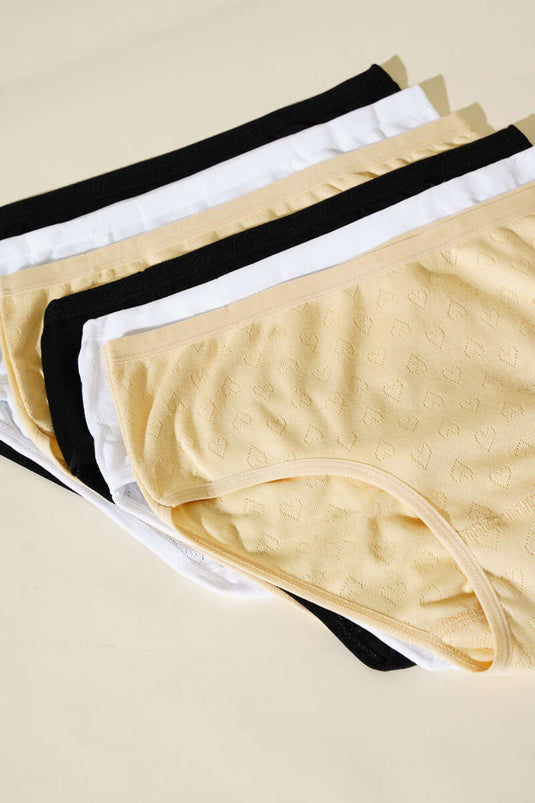 Kalp Detaylı 6'lı Bayan Külot Asorti 1