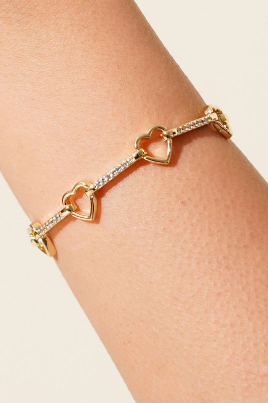 سوار بتفصيل حجر القلب ذهبي